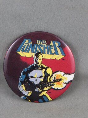 Vintage Marvel Comics Pin - The Punisher - Celluloid Pin